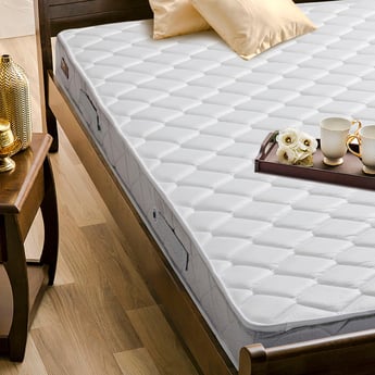 Restomax Pro 4+2 Inches Bonnel Spring King Mattress with Memory Foam, 180x195cm - White