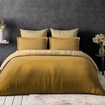 D'DECOR Esteem Ombre Yellow Printed Cotton Comforter - 229x274cm
