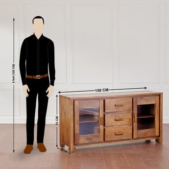 Buy Adana Mango Wood Sideboard - Brown from Home Centre at just 