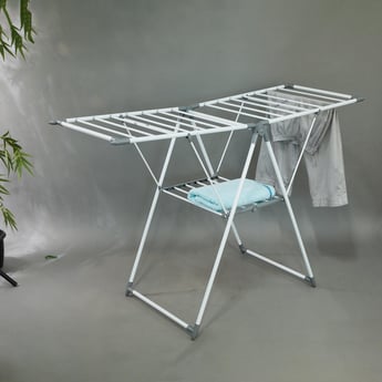 Omnia Stainless Steel 2-Tier Foldable Clothes Drying Rack