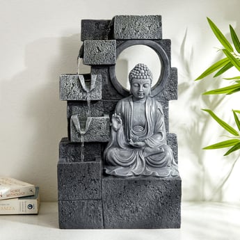 Corsica Alpine Polyresin Buddha Fountain - 26x18x44cm