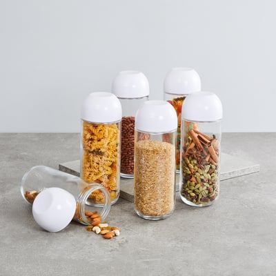 Buy Siattle Regal Set of Glass Storage Jars -1L from Home Centre