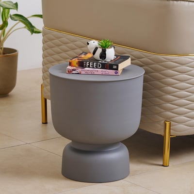 Buy Collin Metal Accent Table - Grey from Home Centre at 