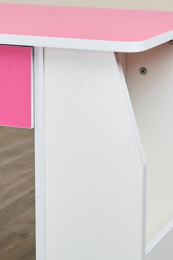 Helios Oregon Kids Study Table - Pink and White