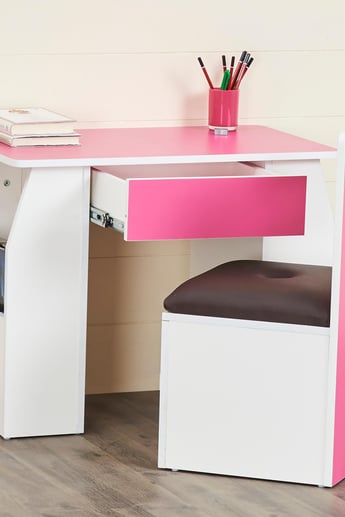 Helios Oregon Kids Study Table - Pink and White