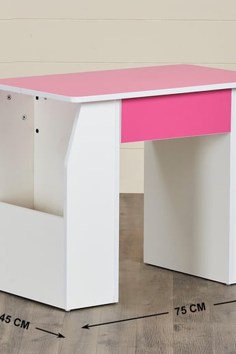 Helios Oregon Kids Study Table - Pink and White
