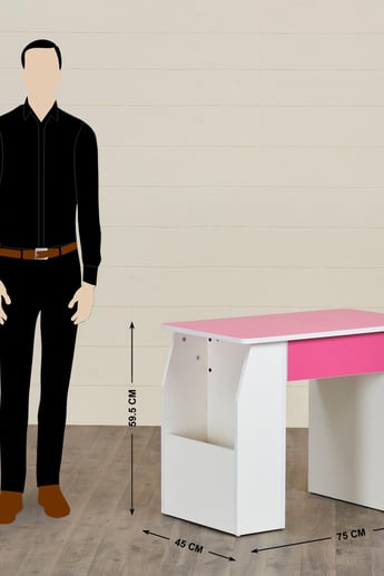 Helios Oregon Kids Study Table - Pink and White