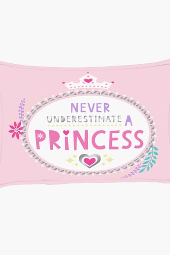 SPACES Disney Princess Pink Printed Cotton Double Bedsheet Set- 3 pcs