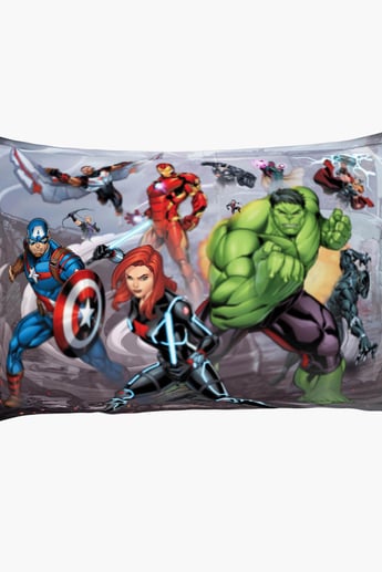 SPACES Marvel Avengers-Multicolour Printed Single Bedsheet Set-2Pcs