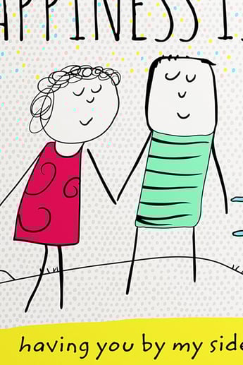 PORTICO Happiness Is Multicolour Printed Cotton King Bedsheet Set - 274x274cm - 3Pcs