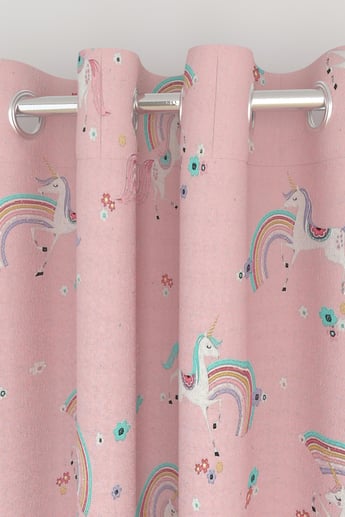 Slate Set of 2 Printed Semi-Blackout Door Curtains