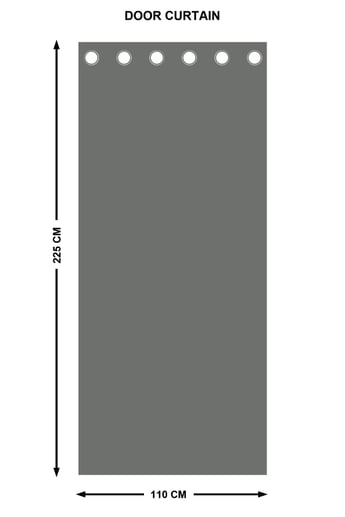 Slate Set of 2 Printed Semi-Blackout Door Curtains