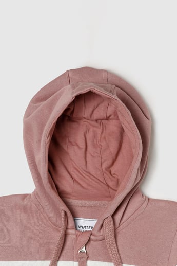 Buy Girls Colourblock Zip-Front Sweatshirt with Hood Online at