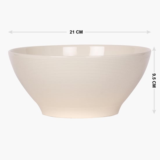 Nice And Easy Solid Soup Bowl  - Bone China -  Salad Bowl 21 cm x 9.5 cm   - Microwave Compatible -  White