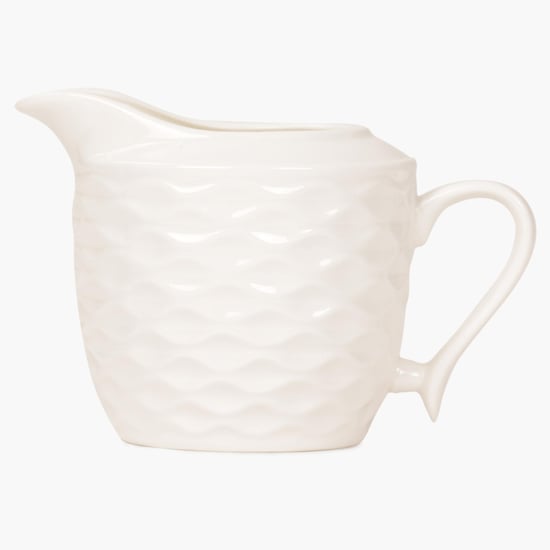 Brook Solid Milk Pot  - Porcelain -  Piece - 13 cm  L x 8.5 cm  H - 245 ml - White