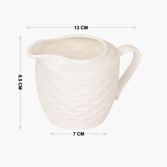 Brook Solid Milk Pot  - Porcelain -  Piece - 13 cm  L x 8.5 cm  H - 245 ml - White
