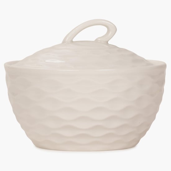 Brook Solid Sugar Pots - Porcelain -220 ml -Sugar Pot 11 cm  L x 9.5 cm  H -White