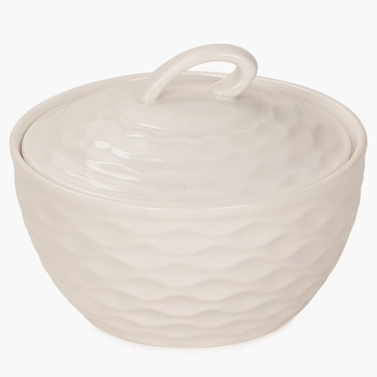 Brook Solid Sugar Pots - Porcelain -220 ml -Sugar Pot 11 cm  L x 9.5 cm  H -White