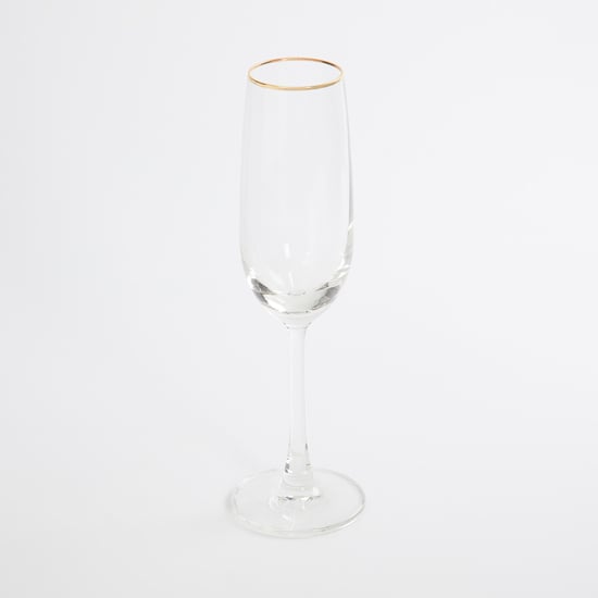 OCEAN  6-piece Gold Rimmed Flute Champagne Glass set -210 ml  