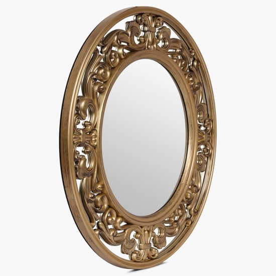 Decorative Round Glass wall Mirror - 59.3 cm L x 59.3 cm W x 2.8 cm H