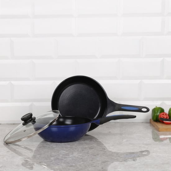 WONDERCHEF Frying Pan And Wok With Glass Lid