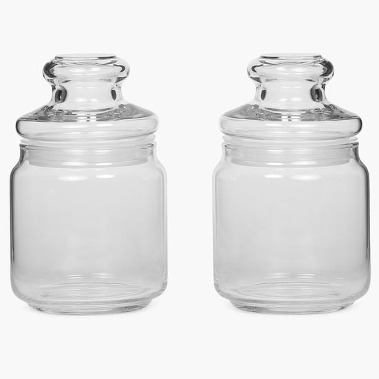 OCEAN Set of 2 Glass Pop Jars - 500ml