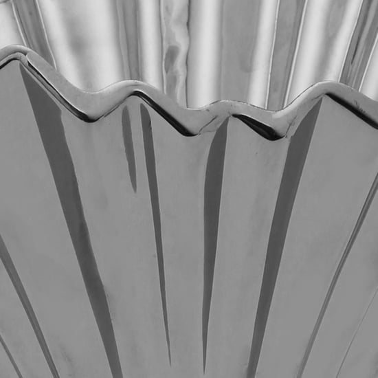 Silver Pleat Vase