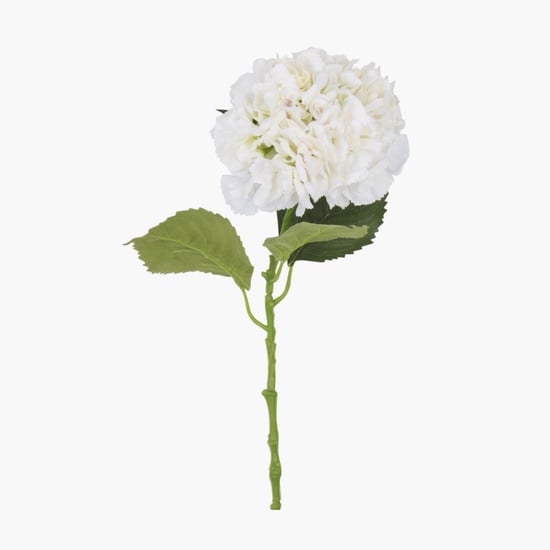 Botanical  Solid - Plastic - Artificial Flowers : 15 cm x 32 cm - White