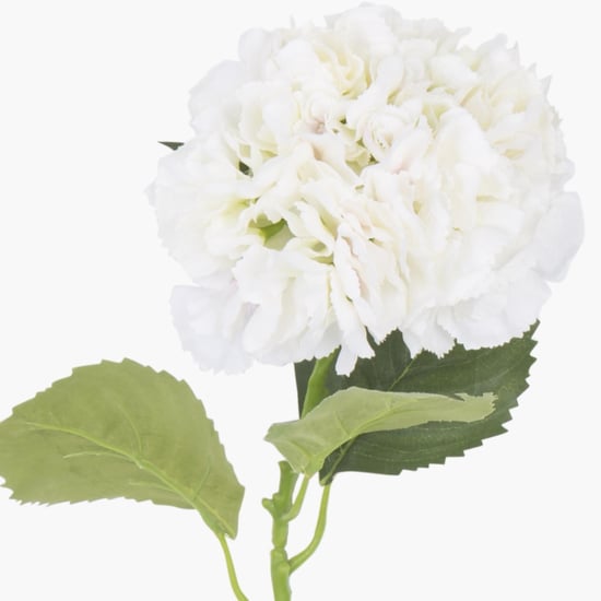 Botanical  Solid - Plastic - Artificial Flowers : 15 cm x 32 cm - White