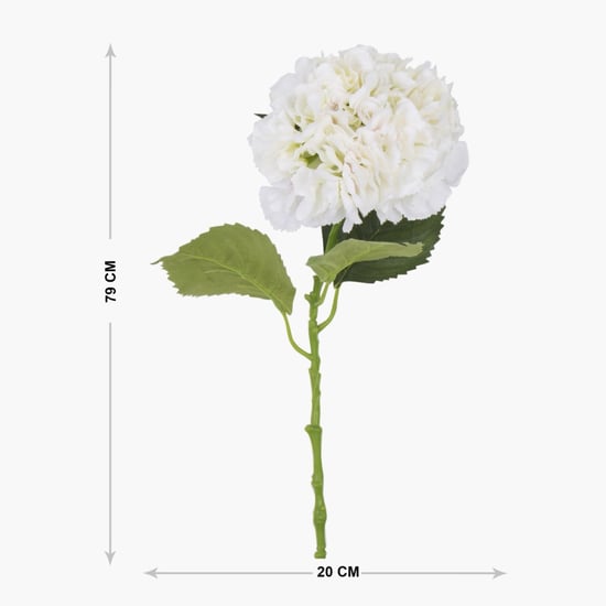 Botanical  Solid - Plastic - Artificial Flowers : 15 cm x 32 cm - White
