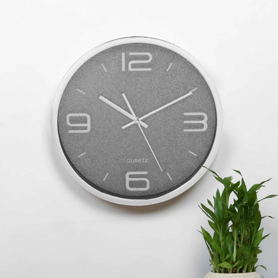 Casablanca Royal Silver Glitter Wall Clock