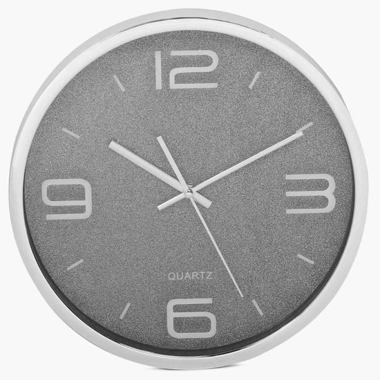 Casablanca Royal Silver Glitter Wall Clock