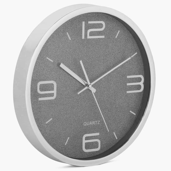 Casablanca Royal Silver Glitter Wall Clock