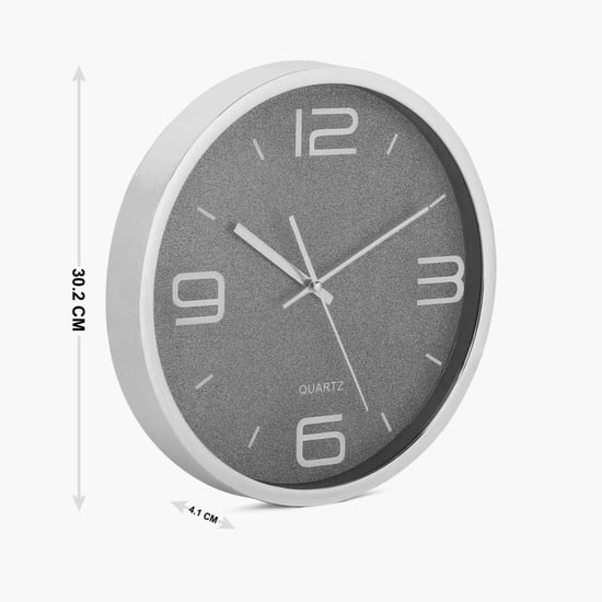 Casablanca Royal Silver Glitter Wall Clock