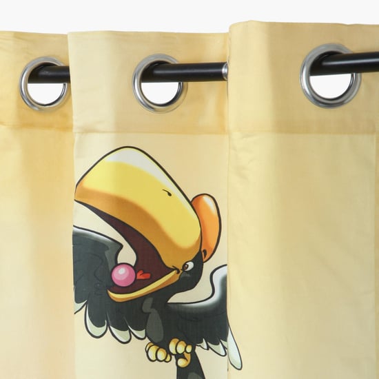 Kids City Goes Wild Kids Zoo Single Window Curtain