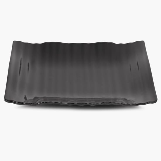 Silvano Black Melamine Swiss Platter - 11.25 Inch