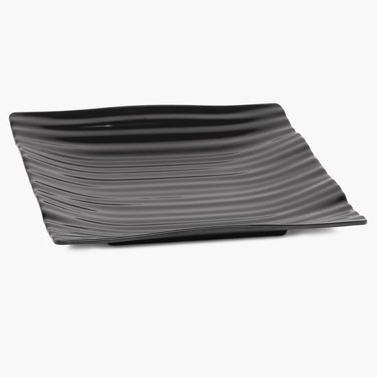 Silvano Black Melamine Swiss Platter - 11.25 Inch
