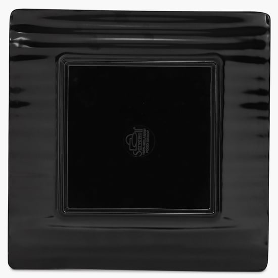 Silvano Black Melamine Swiss Platter - 11.25 Inch