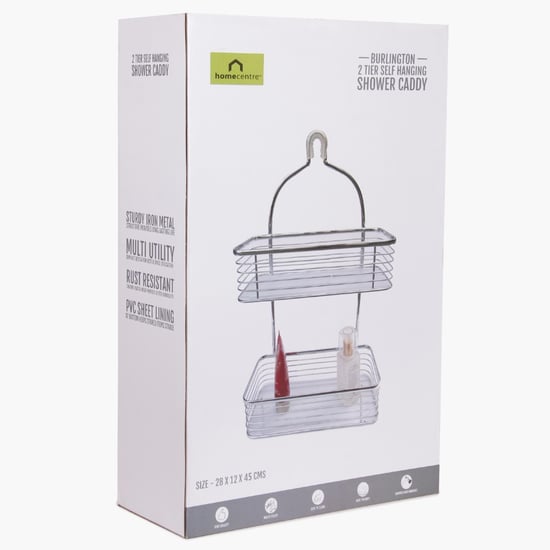 Burlington Two Tier Self Hanging Shower Caddy