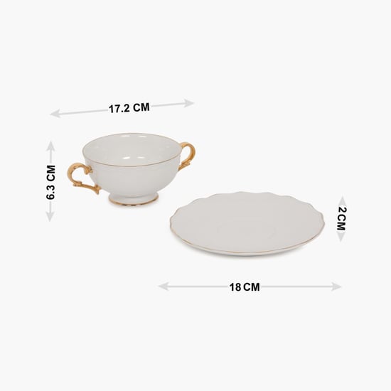 Viva Ceramic Soup Cup And Saucer