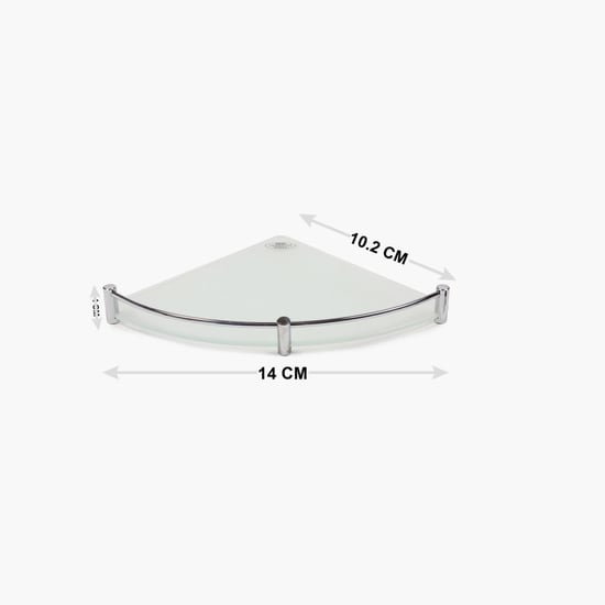 Orion Frosted Glass Corner Shelf