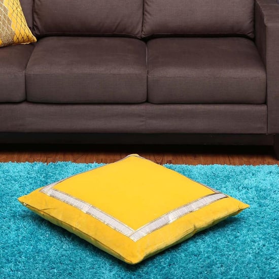 Matrix Marigold Sequin Embellished Filled Cushion - 65 x 65 CM