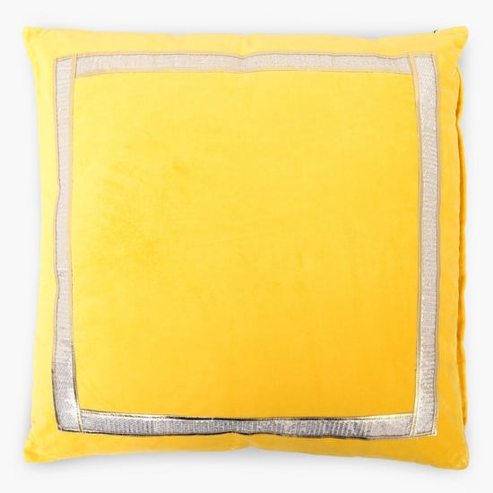 Matrix Marigold Sequin Embellished Filled Cushion - 65 x 65 CM