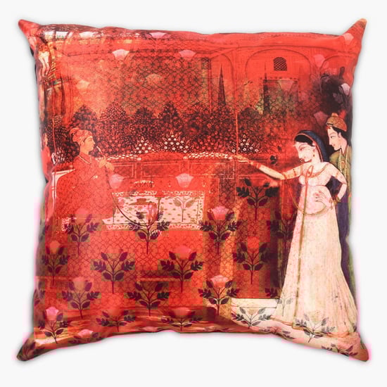 Matrix Marigold Digital Print Filled Cushion - 45 x 45 CM