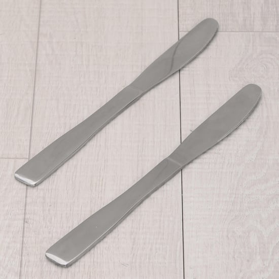 Glister Solid Knives - Stainless Steel -  Dinner Knife - 22 cm x 2.2 cm - Silver