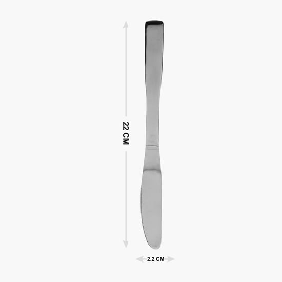 Glister Solid Knives - Stainless Steel -  Dinner Knife - 22 cm x 2.2 cm - Silver