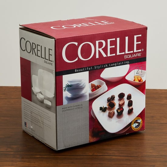 Corelle Shadow Iris 21-Piece Dinner Set