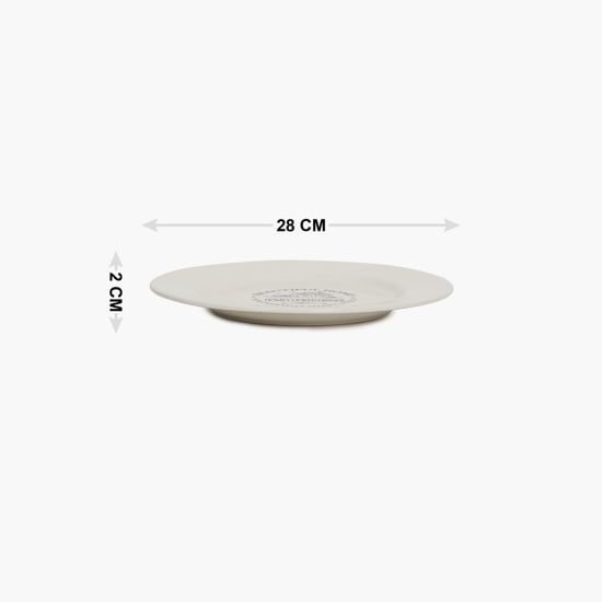 Mendo Beautiful Home Dolomite Printed Dinner Plate - 28cm