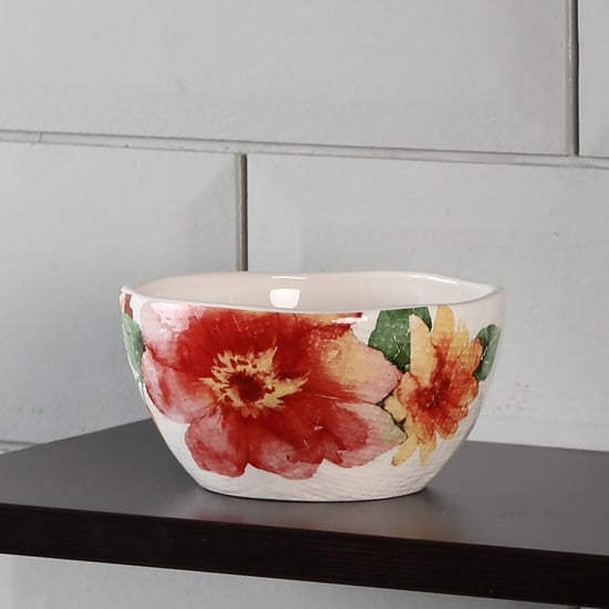 Alora Ceramic Printed Curry Bowl - 300ml