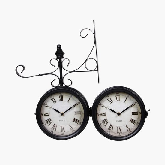 Casablanca Loren Dual Face Antique Station Wall Clock